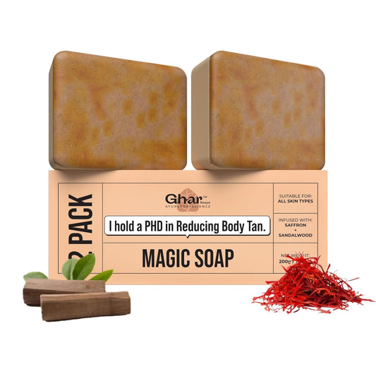 Magic Soap (Sandal Wood and Saffron Soap)(pack of 2)