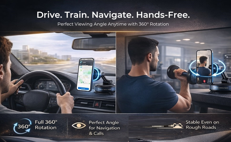 Kartizy MagHold™ Pro [360° Vacuum Magnetic Phone Stand]